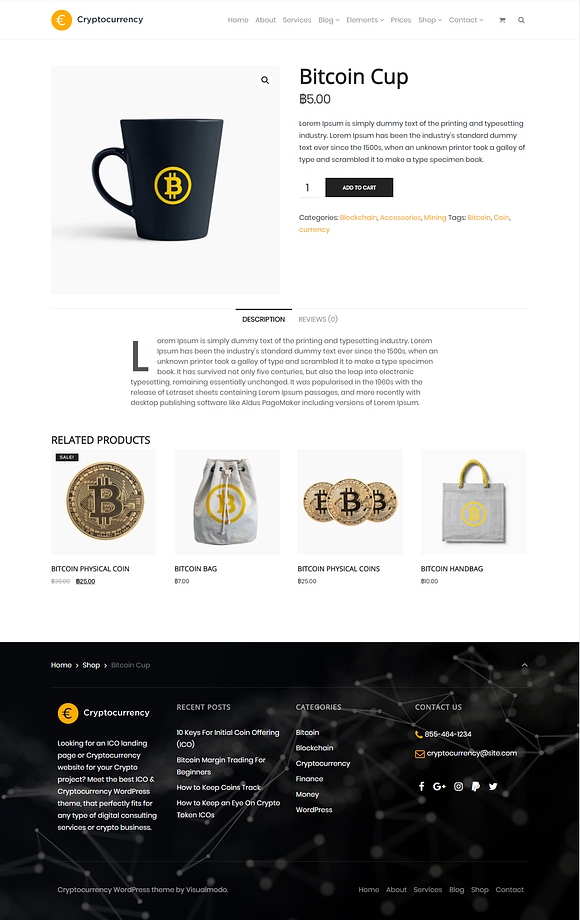 Cryptocurrency WordPress Theme in WordPress Business Themes - product preview 14