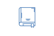 Archive book line icon concept