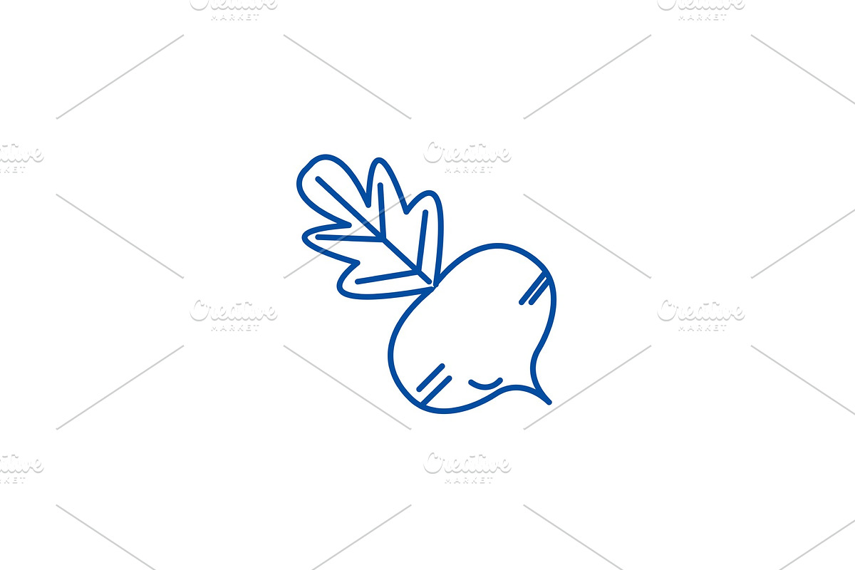 Beet line icon concept. Beet flat in Illustrations - product preview 8