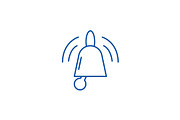 Bells line icon concept. Bells flat