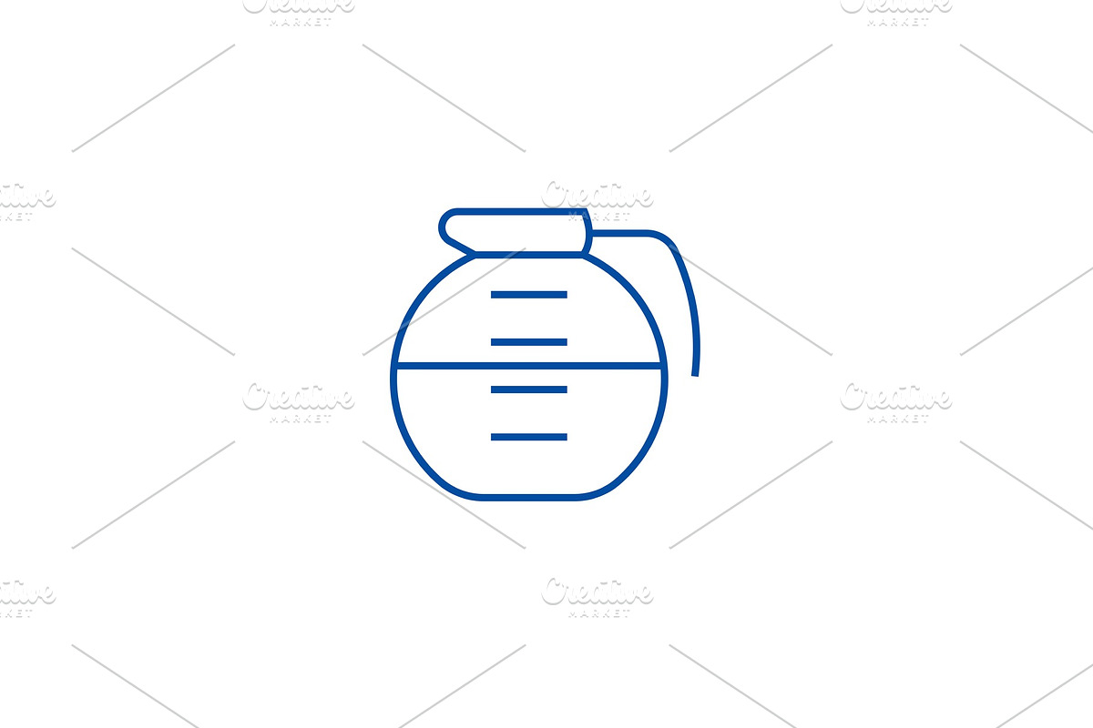 Beverage, drinks, pot line icon in Illustrations - product preview 8