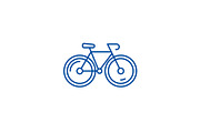 Bicycle line icon concept. Bicycle