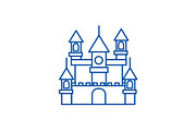 Big castle,germany line icon concept