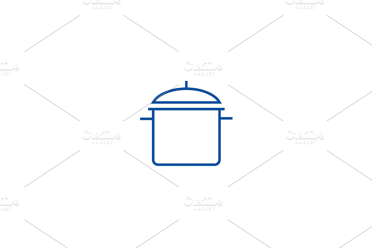 Big pot line icon concept. Big pot in Illustrations - product preview 8