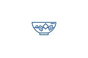 Blanching vegetables line icon