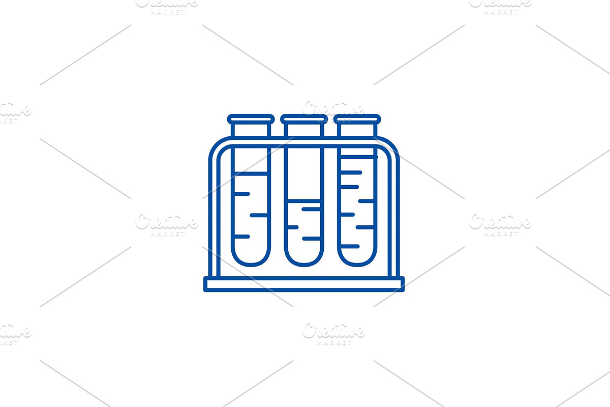 Blood test line icon concept. Blood in Illustrations - product preview 8