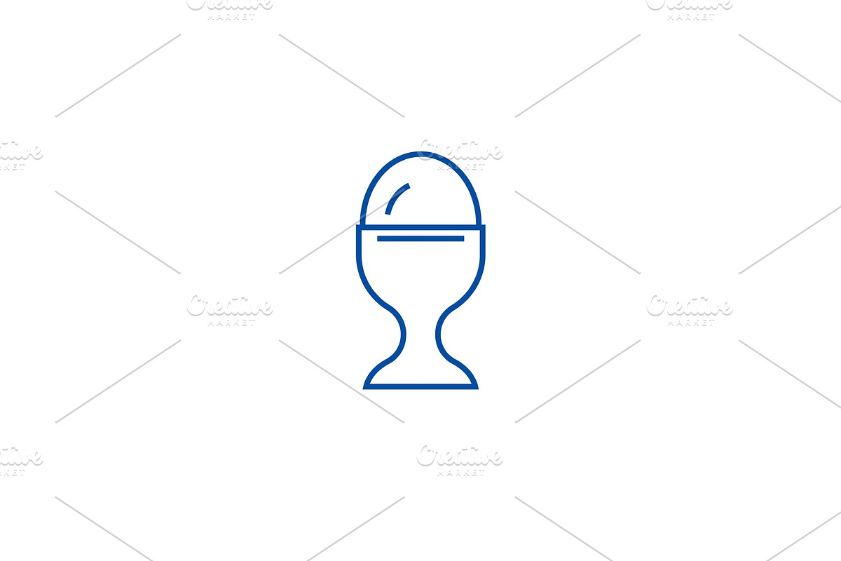 Boiled egg line icon concept. Boiled in Illustrations - product preview 8