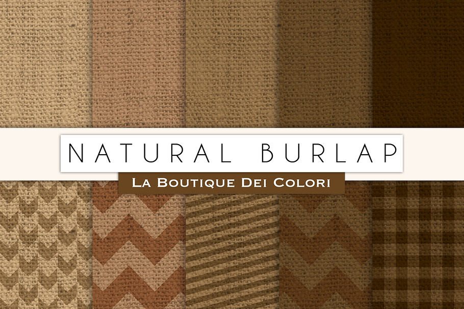 Natural Burlap Digital Paper in Patterns - product preview 8