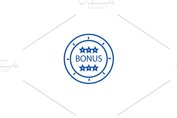 Bonus coin line icon concept. Bonus