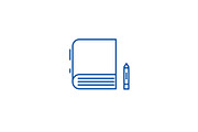 Book line icon concept. Book flat