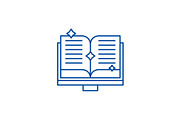 Book of fairy tales line icon
