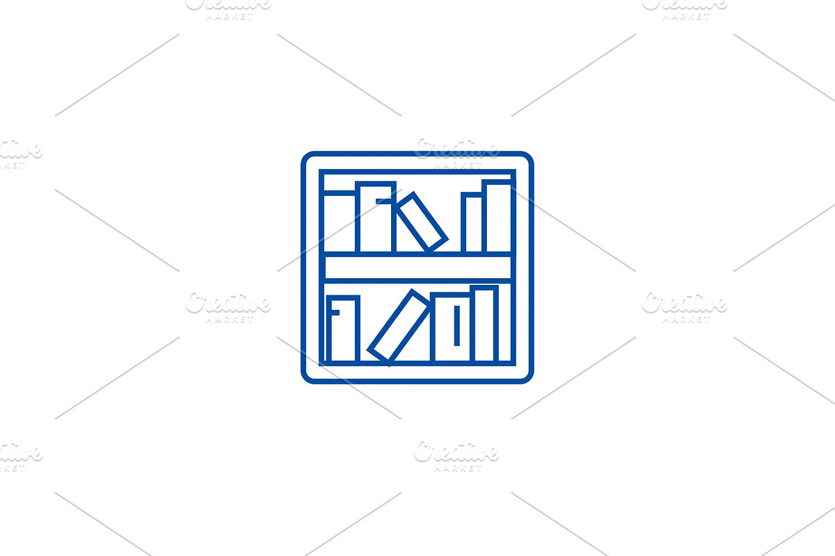 Book shelf line icon concept. Book in Illustrations - product preview 8