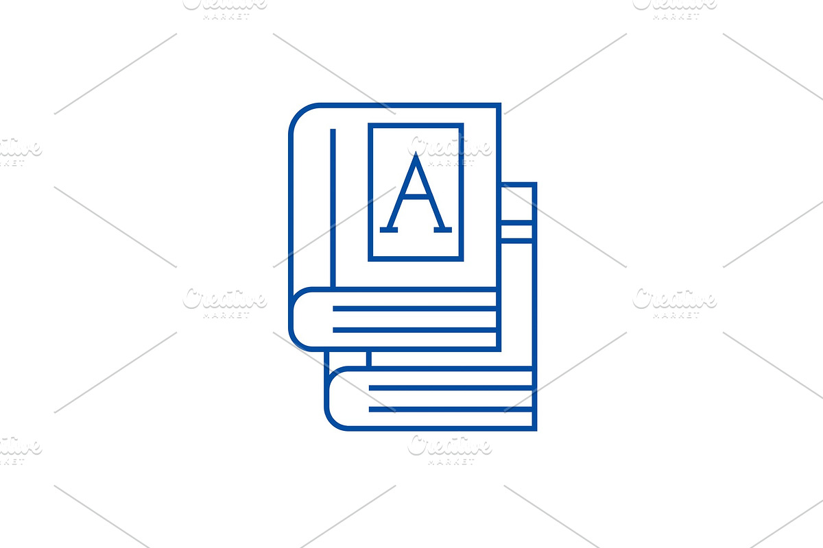 Books,text books line icon concept in Illustrations - product preview 8