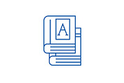 Books,text books line icon concept