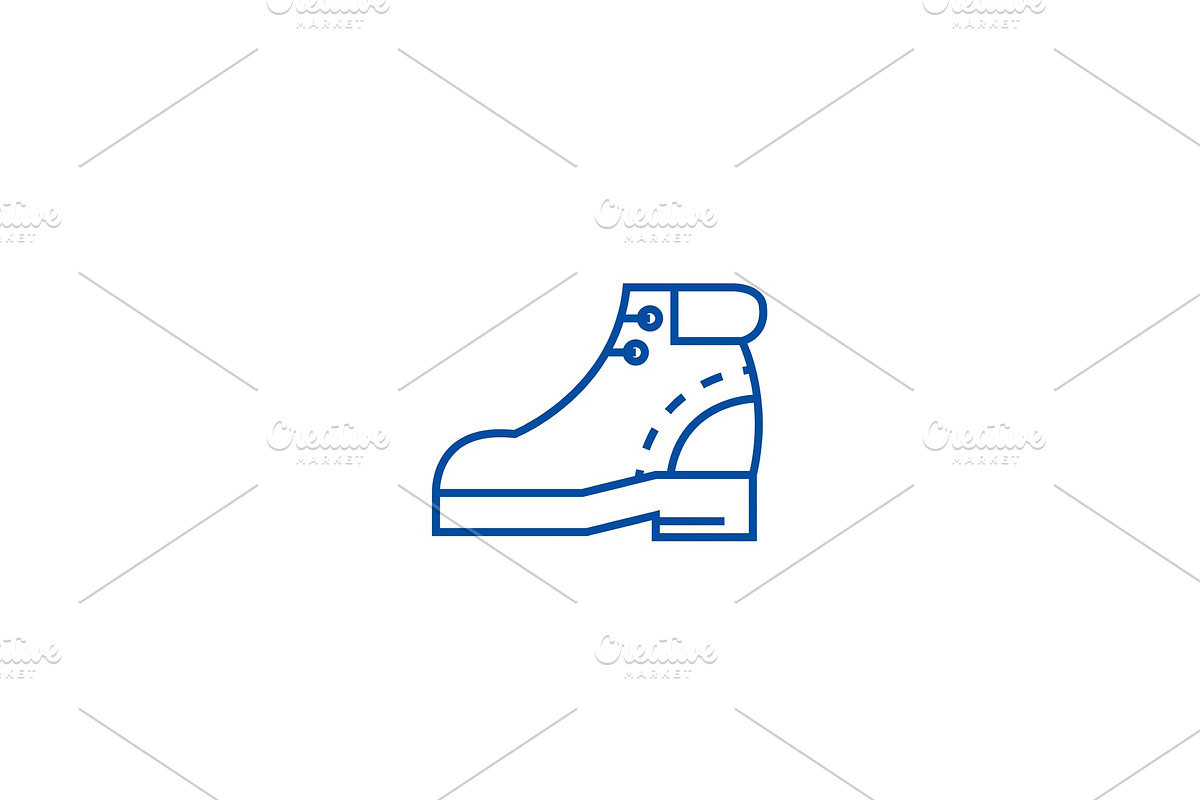 Boots sign line icon concept. Boots in Objects - product preview 8