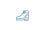 Boots sign line icon concept. Boots