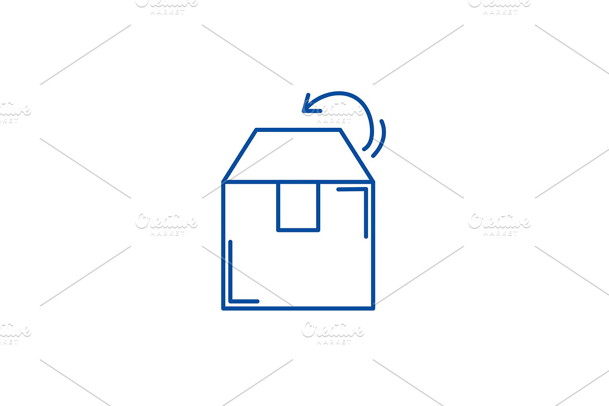 Box packing line icon concept. Box in Objects - product preview 8