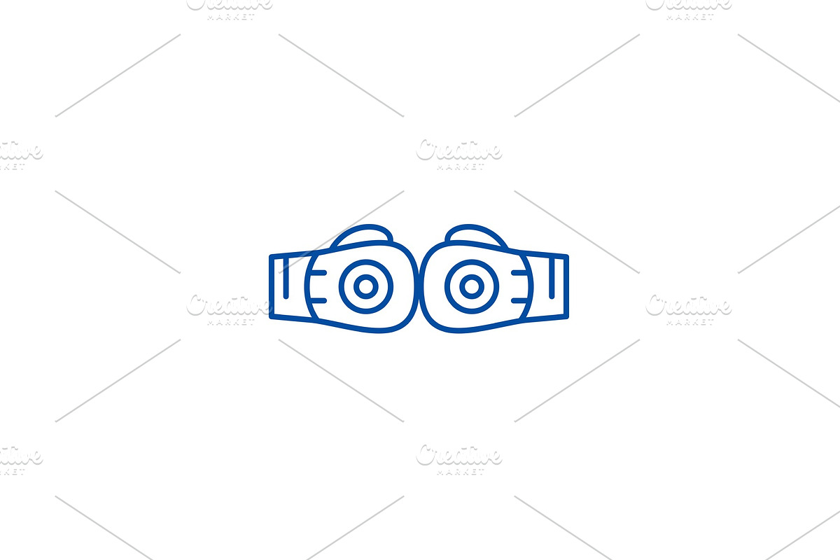 Boxing gloves line icon concept in Objects - product preview 8
