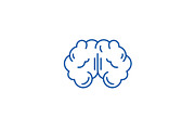 Brain line icon concept. Brain flat