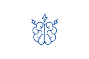 Brainstorm line icon concept