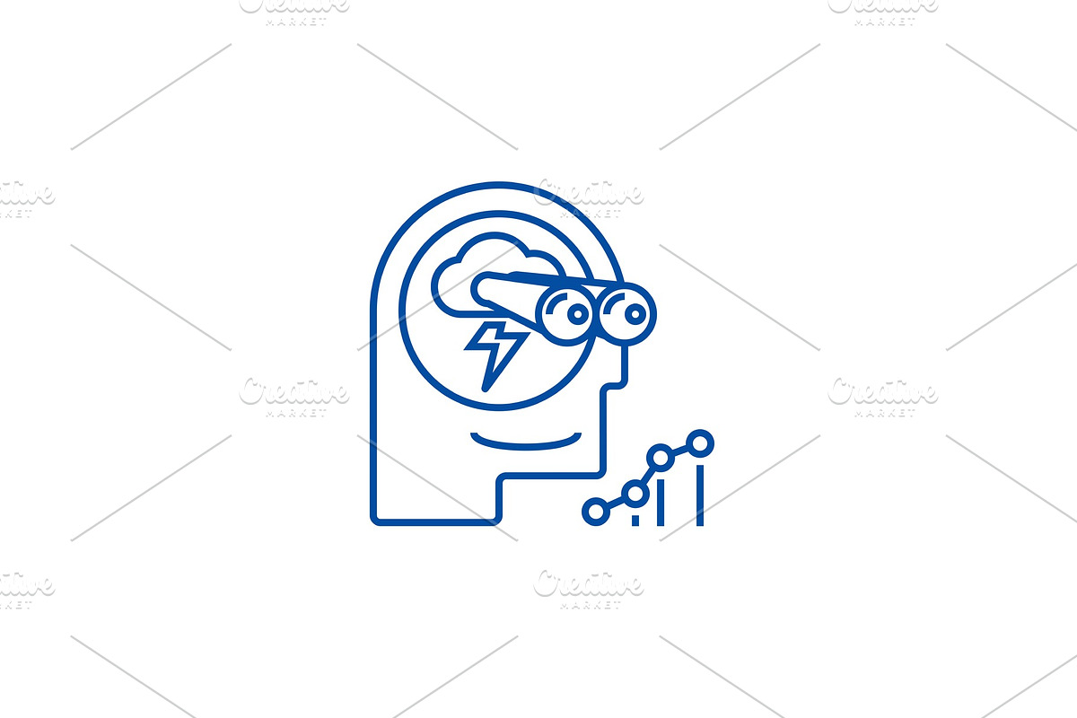 Brainstorm,forecast,vision line icon in Illustrations - product preview 8