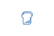 Bread toast line icon concept. Bread