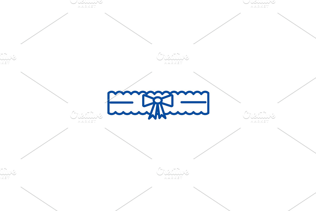 Bride garter line icon concept in Illustrations - product preview 8