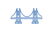 Bridge line icon concept. Bridge