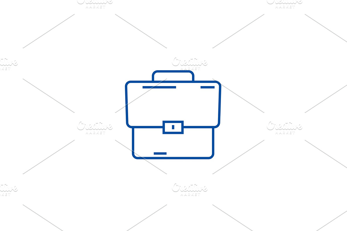Briefcase line icon concept in Illustrations - product preview 8