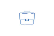 Briefcase line icon concept
