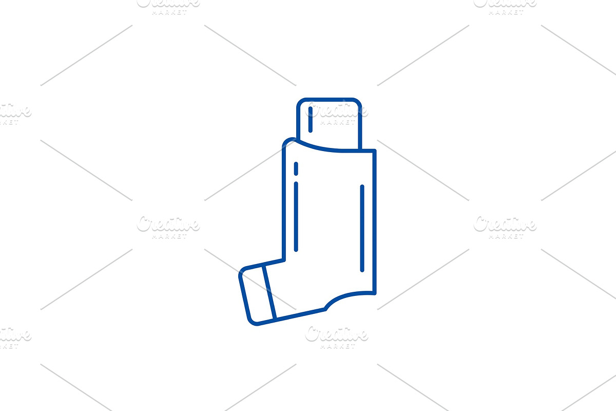 Bronchial asthma line icon concept in Objects - product preview 8