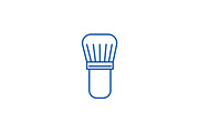 Brush for shaving line icon concept