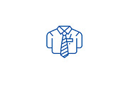 Bsuiness casual shirt line icon