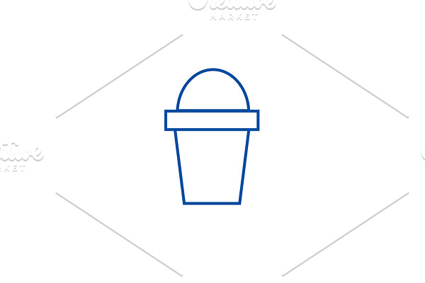 Bucket line icon concept. Bucket
