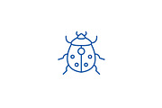Bug line icon concept. Bug flat