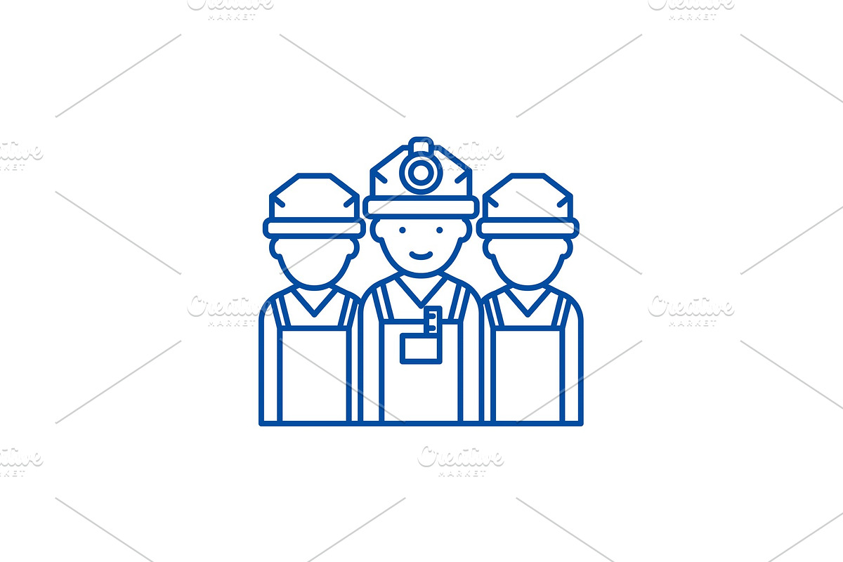 Builders line icon concept. Builders in Illustrations - product preview 8