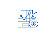 Business accounting line icon