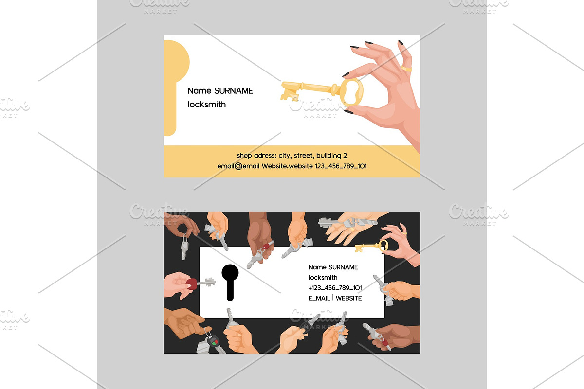 Key vector business card hand in Textures - product preview 8