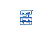 Business archive line icon concept
