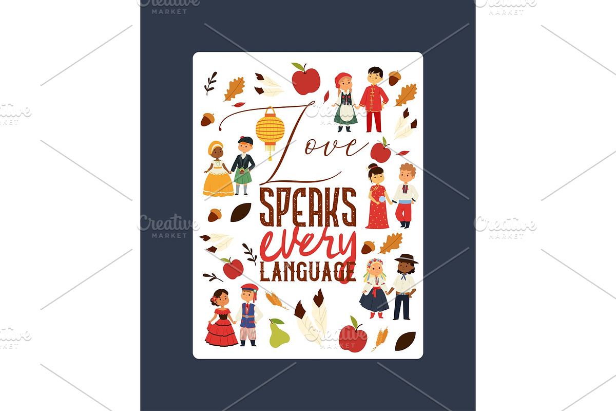Children nationalities vector kids in Illustrations - product preview 8