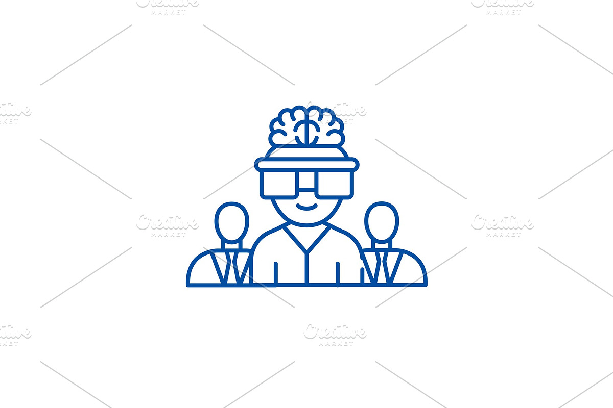 Business brainstorming line icon in Illustrations - product preview 8