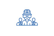 Business brainstorming line icon
