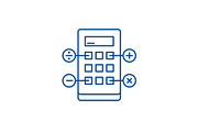 Business calculation line icon
