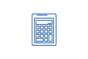 Business calculation line icon