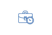 Business case with time line icon