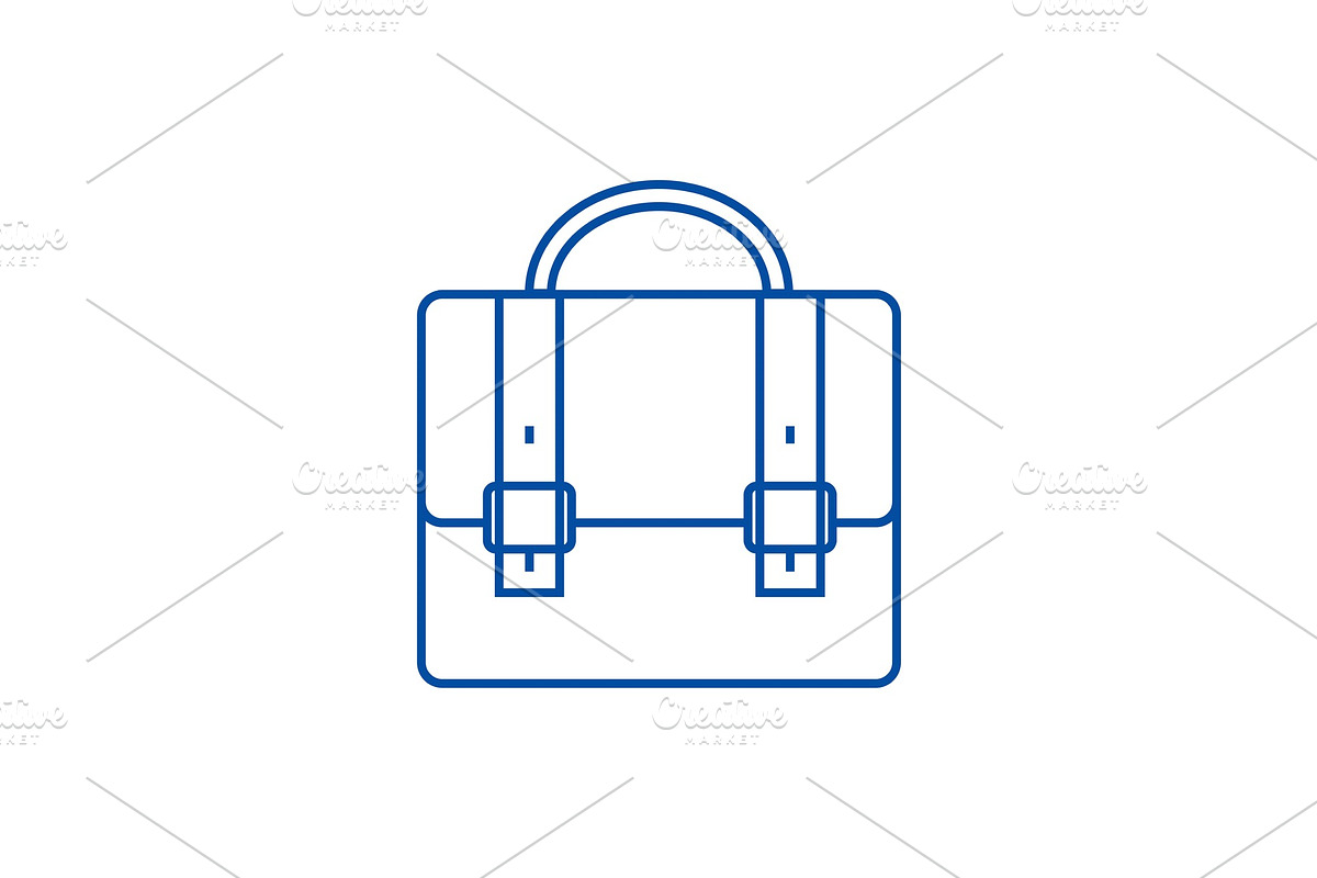Business case,portfolio line icon in Illustrations - product preview 8