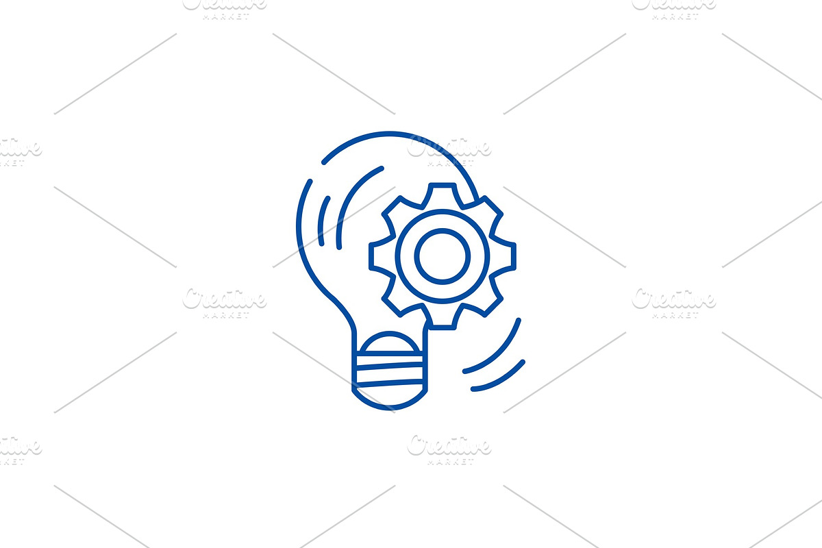 Business competence line icon in Illustrations - product preview 8
