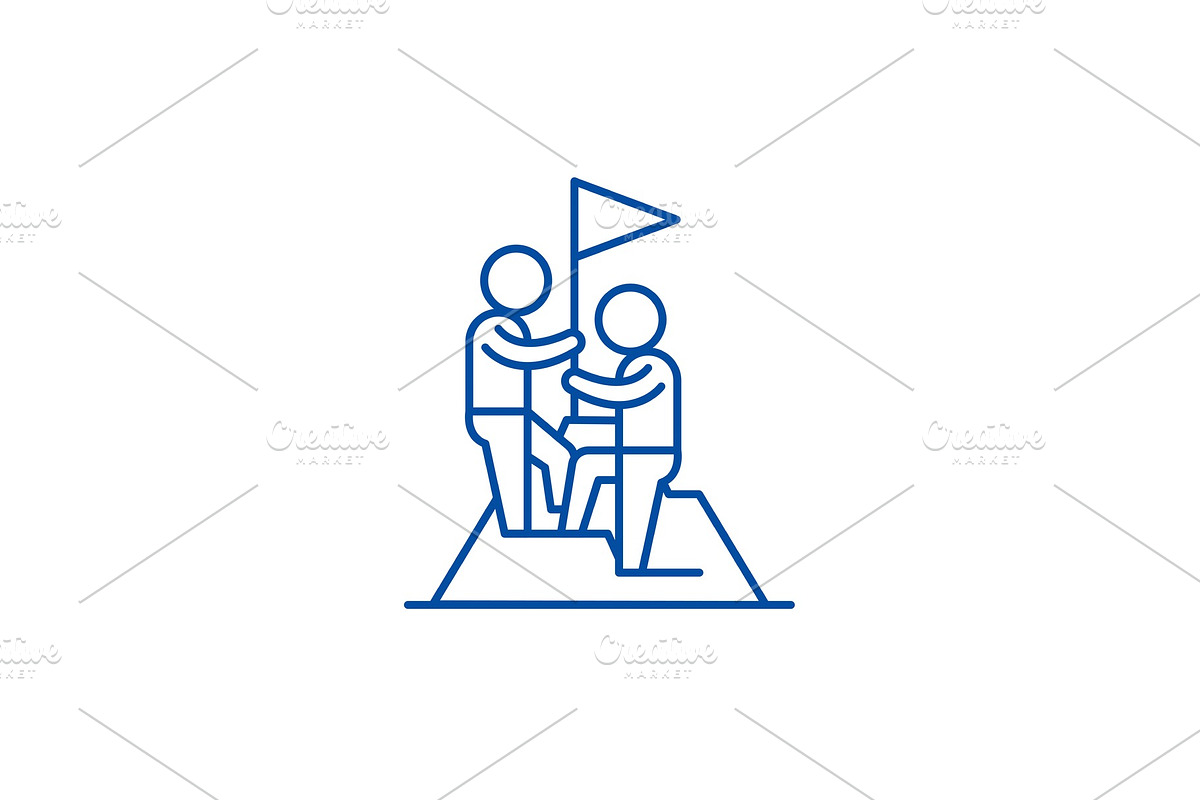 Business competition line icon in Illustrations - product preview 8