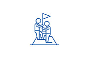 Business competition line icon