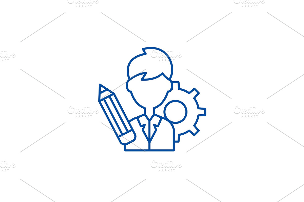 Business consultant line icon in Illustrations - product preview 8
